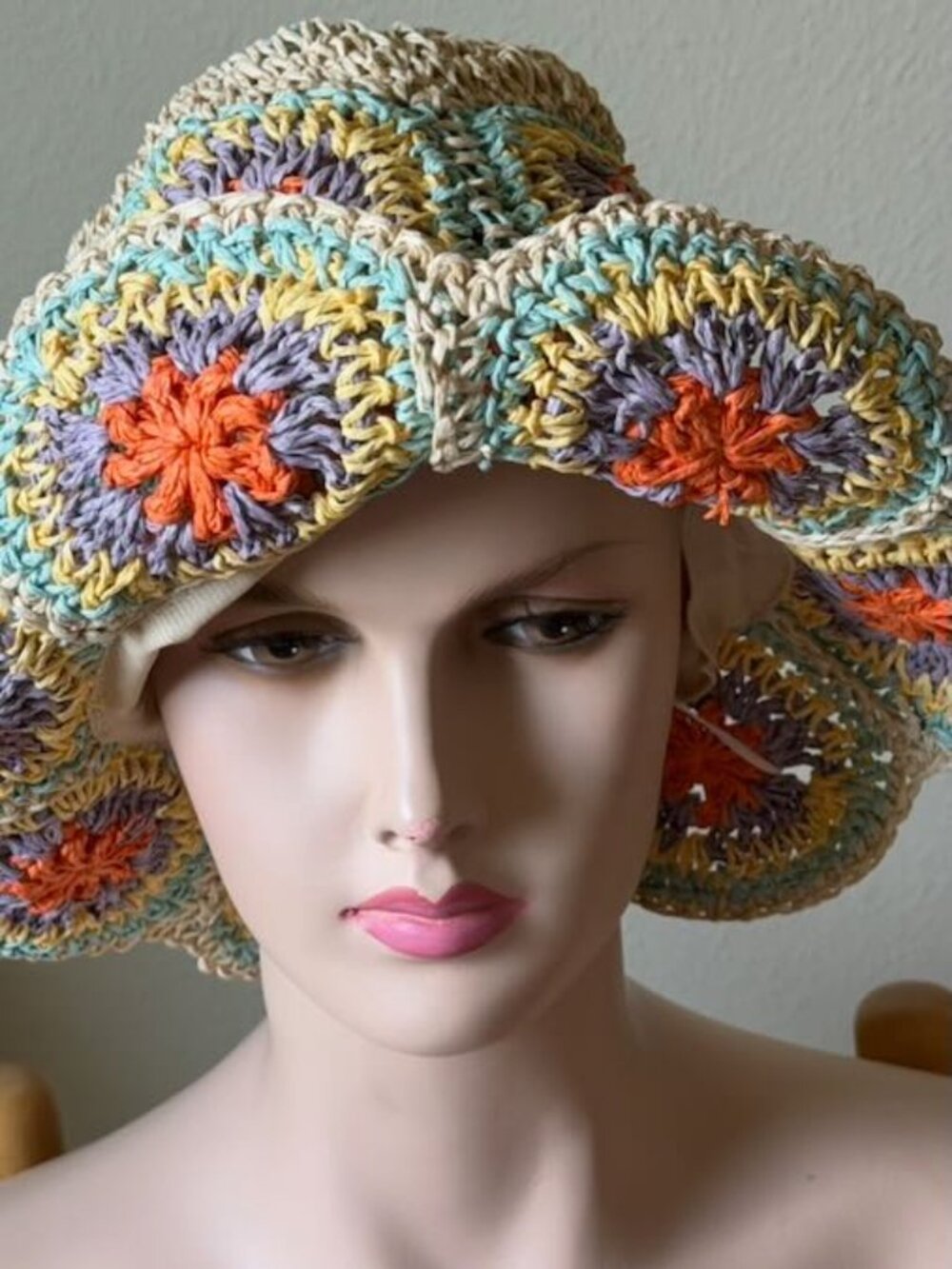 BoHo Country Floppy Straw Hat Like Magnolia